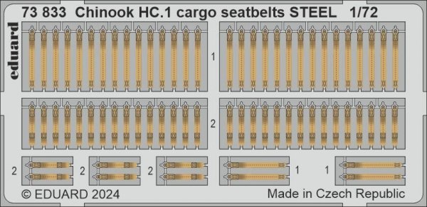 Eduard 73833 Chinook HC.1 cargo seatbelts STEEL AIRFIX 1/72