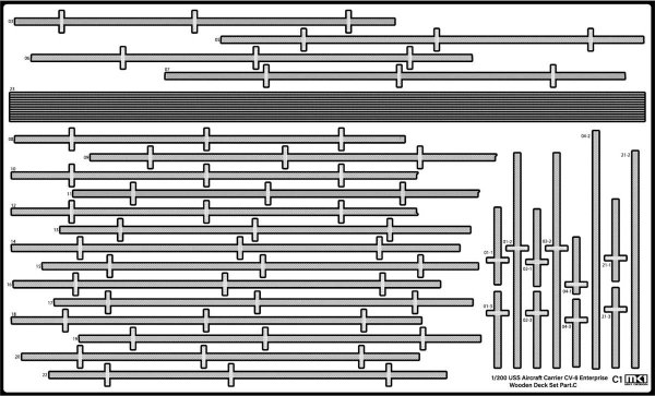 MK1 Design MD-20022 USS CV-6 Enterprise DX with Full Wooden Deck for Trumpeter 1/200
