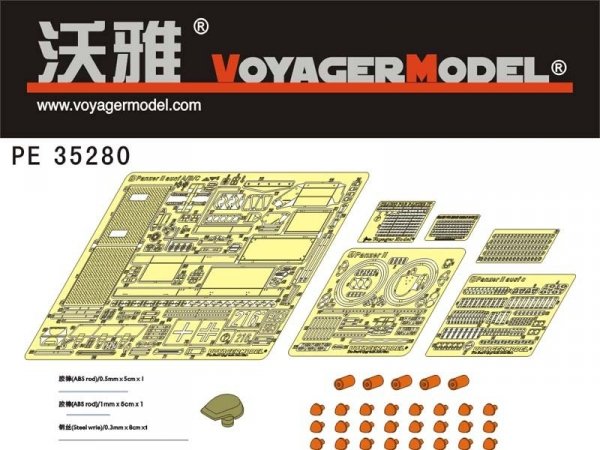 Voyager Model PE35280 WWII German Pz.Kpfw.II Ausf.A/B/C for TAMIYA 35292 1/35