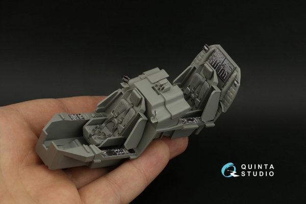 Quinta Studio QD+35106 AH-64D 3D-Printed &amp; coloured Interior on decal paper (Takom) (with 3D-printed resin parts) 1/35