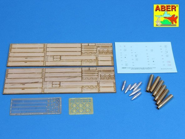 Aber 16057 Two transport box with six different 7,5cm ammo for PzKpfw. IV, Ausf, H-J (1:16)