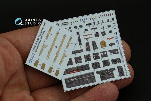 Quinta Studio QD48229 He 219 3D-Printed &amp; coloured Interior on decal paper (Tamiya) 1/48