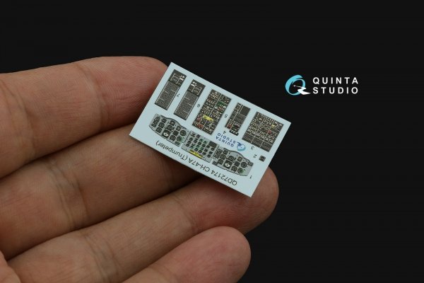Quinta Studio QD72174 CH-47A 3D-Printed coloured Interior on decal paper (Trumpeter) 1/72