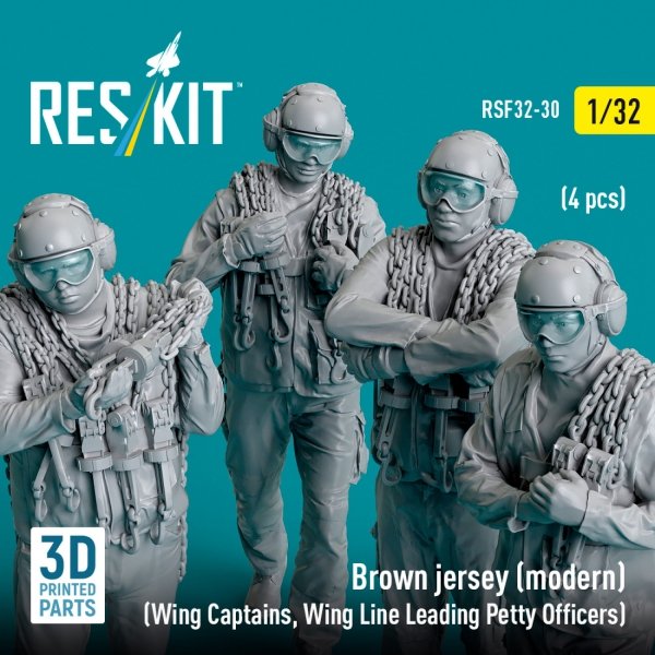 RESKIT RSF32-0030 Brown jersey (modern) (Wing Captains, Wing Line Leading Petty Officers) (4 pcs) (3D Printed) (1/32)