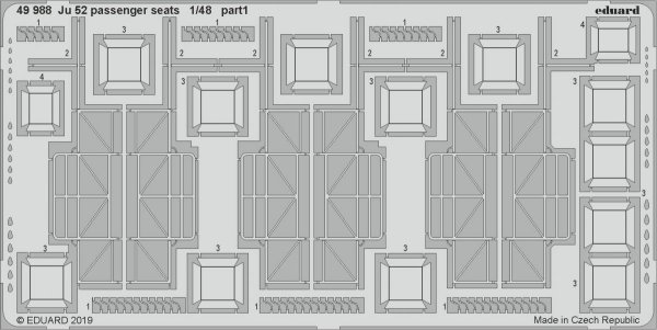 Eduard 49988 Ju 52 passenger seats 1/48 REVELL