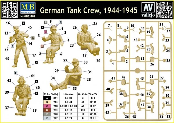 Master Box 35201 German Tank Crew, 1944-1945 1/35