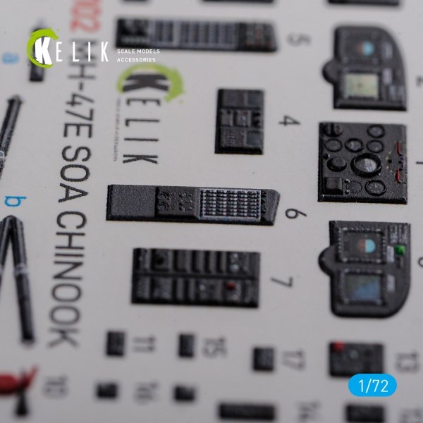 KELIK K72102 MH-47E interior 3D decals for Italeri kit 1/72