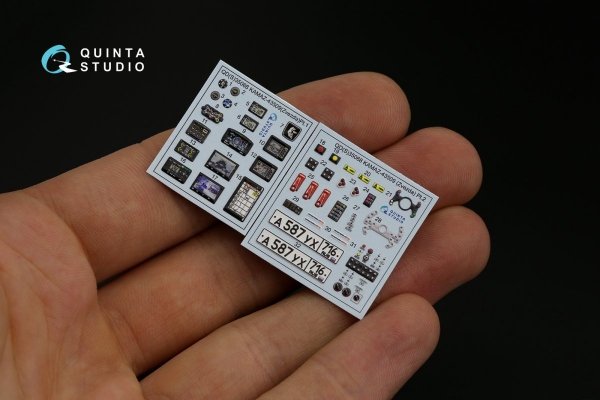 Quinta Studio QDS-35068 KAMAZ-43509 3D-Printed &amp; coloured Interior on decal paper (Zvezda) (Small version) 1/35