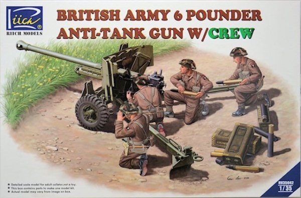 Riich Models RV35042 British Army 6 Pounder Anti-Tank Gun w/Crew 1:35