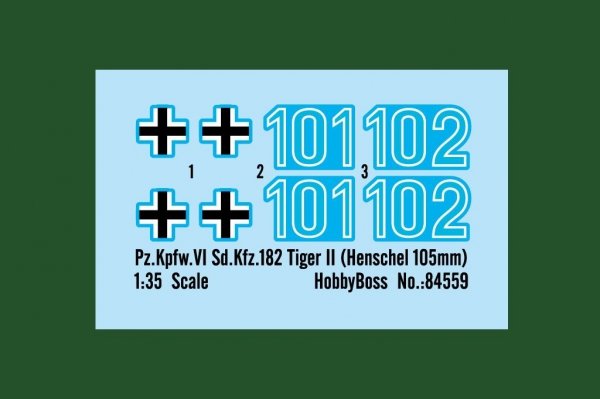 Hobby Boss 84559 Pz.Kpfw.VI Sd.Kfz.182 Tiger II (Henschel 105mm) 1/35