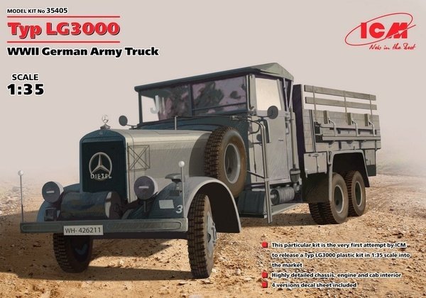 ICM 35405 Mercedes-Benz Typ LG3000 (German Army Truck) (1:35)