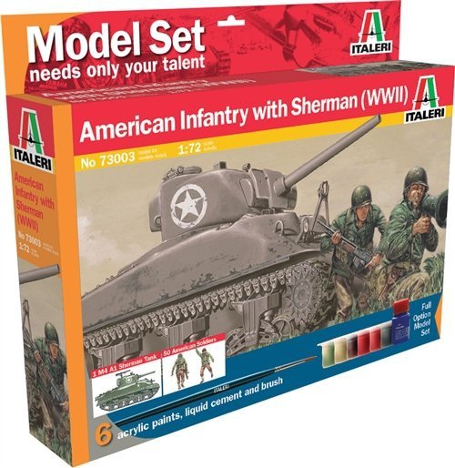 Italeri 73003 SHERMAN + US INFANTRY- ZESTAW MODELARSKI