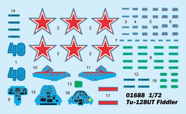 Trumpeter 01688 Tu-128UT Fiddler 1/72