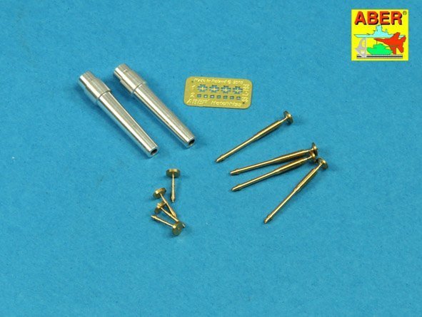 Aber 35L-207 Barrels for British WWI Tank Mk.V Male for 6 pdr (57mm) gun x 2pcs. 8mm Hotchkiss m.1909 x 4pcs. (1:35)