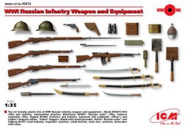 ICM 35672 Russian Infantry Weapon and Equipment (World War I) (1:35)
