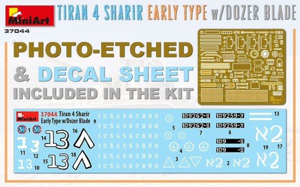 MiniArt 37044 TIRAN 4 SHARIR EARLY TYPE w/DOZER BLADE 1/35