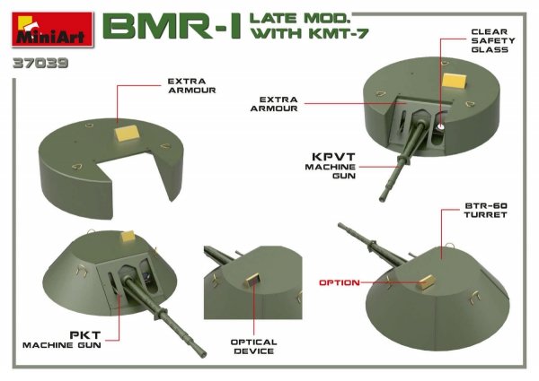 MiniArt 37039 BMR-1 Late Mod. with KMT-7 1/35