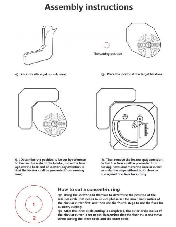 DSPIAE MT-CL Stepless Adjustment Circular Cutter Locator (For MT-C Circular Cutter) / Lokalizator noża