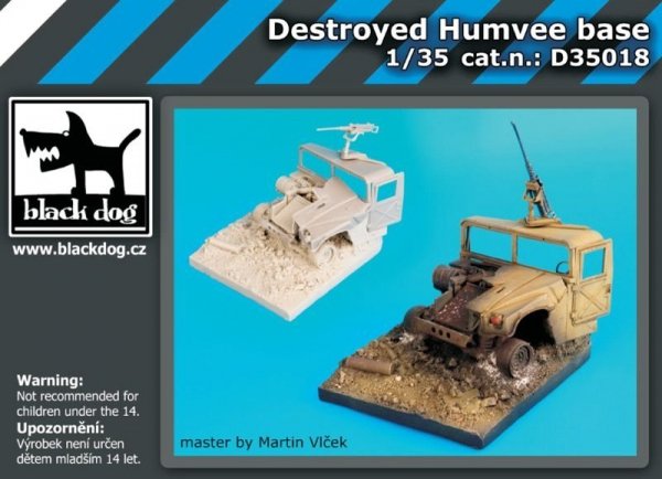 Black Dog D35018 Destroyed Humvee base 1/35