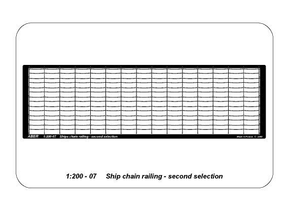 Aber 200-07 Ship chain railing - second selection (two horizontal bars) (1:200)
