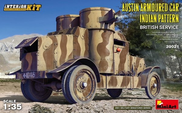 Miniart 39021 AUSTIN ARMOURED CAR INDIAN PATTERN. BRITISH SERVICE. INTERIOR KIT 1/35