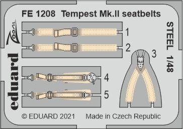 Eduard FE1208 Tempest Mk.II seatbelts STEEL EDUARD 1/48