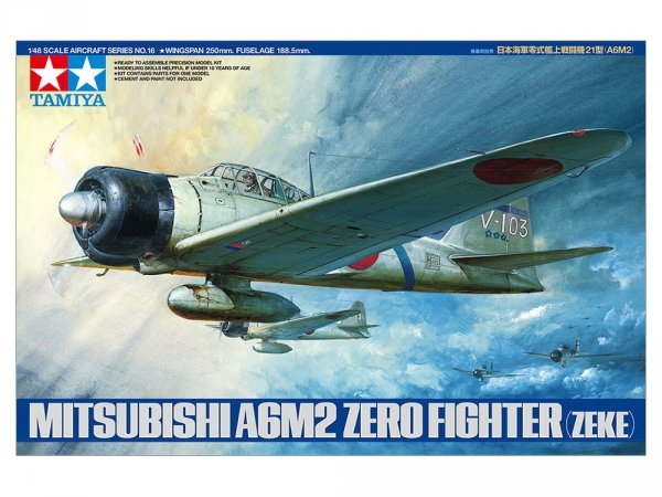 Tamiya 61016 A6M2 Type 21 Zero Fighter (ZEKE) 1/48