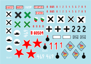 Star Decals 35-C1040 Axis/Eastern European StuG III (2) 1/35