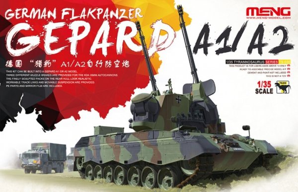 Meng Model TS-030 GERMAN FLAKPANZER GEPARD A1/A2 1/35