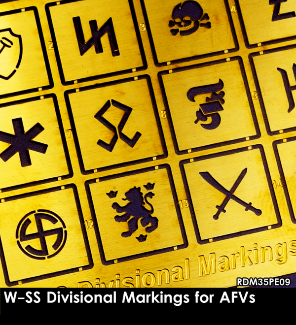RADO Miniatures RDM35PE09 W-SS Divisional Markings for AFVs 1/35
