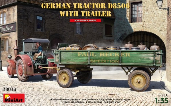 MiniArt 38038 German Tractor D8506 with trailer 1/35