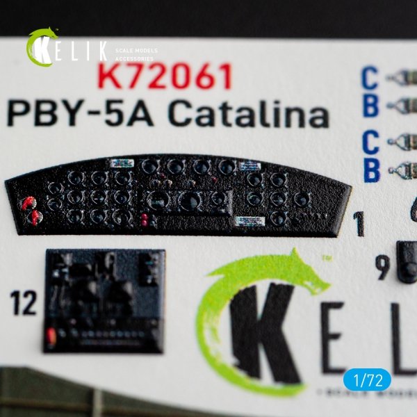 KELIK K72061 PBY-5A CATALINA INTERIOR 3D DECALS FOR TAMIYA KIT 1/72