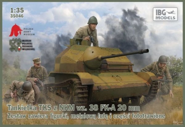 IBG 35046 Tankietka TKS z NKM wz.38 FK-A 20mm (1:35)