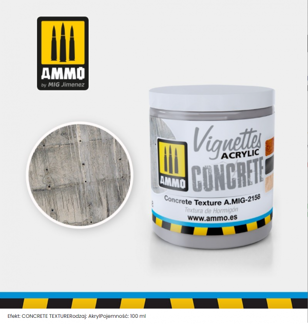 Ammo of Mig 2158 TEXTURE: CONCRETE TEXTURE 100 ml