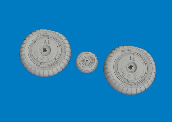 Eduard 624008 Messerschmitt Bf-109 G-5 / G-6 - Wheels Set (3D-Printed / for Airfix Kits) 1/24