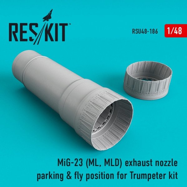 RESKIT RSU48-0186 MIG-23 (ML, MLD) EXHAUST NOZZLE PARKING &amp; FLY POSITION FOR TRUMPETER KIT 1/48