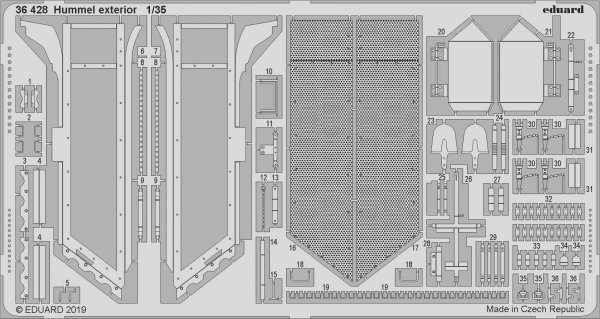 Eduard 36428 Hummel exterior 1/35 TAMIYA