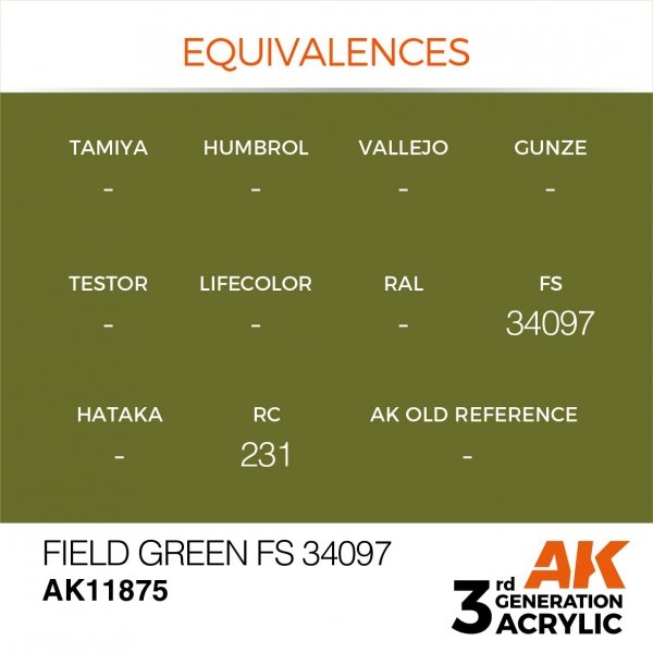AK Interactive AK11875 FIELD GREEN FS 34097 – AIR  17 ml