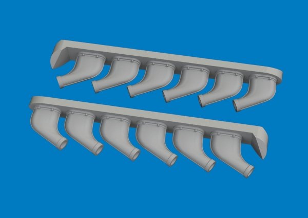 Eduard 672445 P-51D exhaust stacks PRINT for ARMA HOBBY 1/72