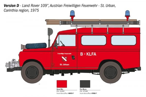 Italeri 3660 LAND ROVER FIRE TRUCK 1/24