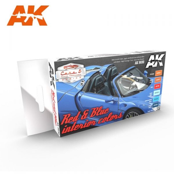 AK Interactive AK9030 RED &amp; BLUE INTERIOR COLORS (6x17ml)