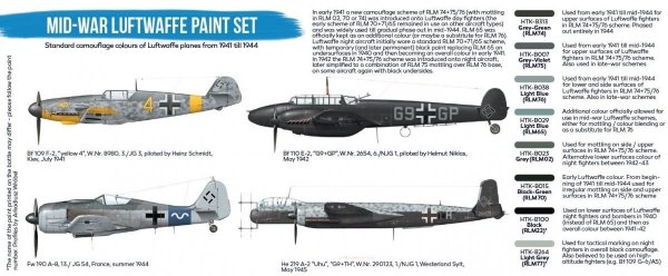 Hataka HTK-BS110 Mid-War Luftwaffe Paint Set (8x17ml)