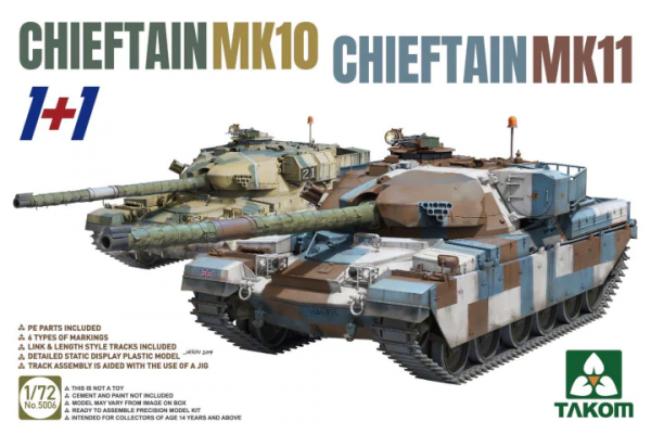 Takom 5006 Chieftain MK 10 &amp; Chieftain MK 11 1+1 1/72