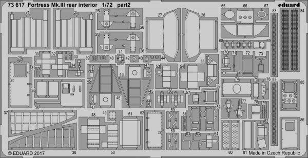 Eduard 73617 Fortress Mk. III rear interior AIRFIX 1/72