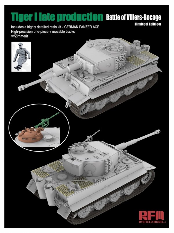 Rye Field Model 5101 Tiger I Late Production Battle of Villers-Bocage Limited Edition 1/35