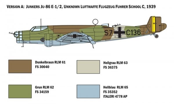 Italeri 1391 JU 86 E1/E2 1:72