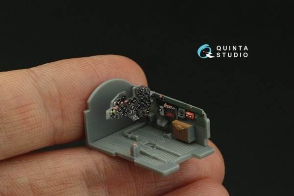 Quinta Studio QD72122 P-47D Thunderbolt Razorback 3D-Printed &amp; coloured Interior on decal paper (Tamiya) 1/72