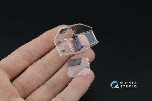 Quinta Studio QD+48638 Ka-50 (black panels) 3D-Printed &amp; coloured Interior on decal paper (Italeri) (with 3D-printed resin parts) 1/48