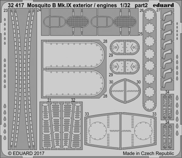 Eduard 32417 Mosquito B Mk. IX exterior / engines HK MODELS 1/32