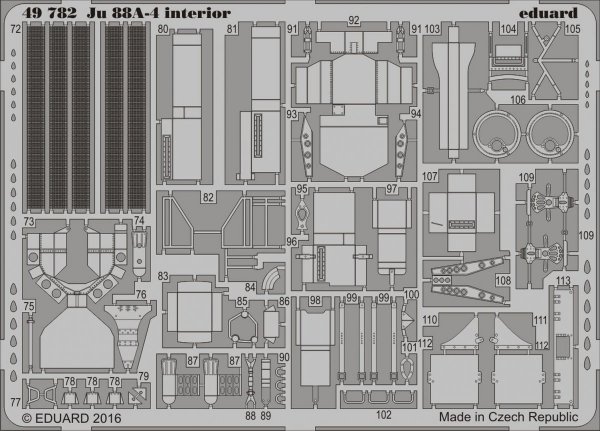 Eduard 49782 Ju 88A-4 interior ICM  1/48